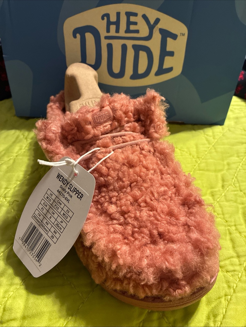 Hey dude Wendy slipper dusty pink size 10